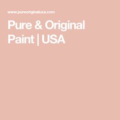 the words pure & original paint usa are in white on a purple background with an image of