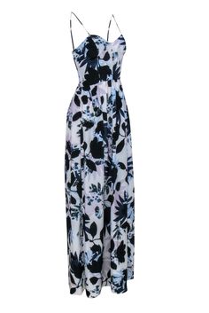 Feel flirty and free in this soft, romantic floral maxi from Parker. This lightweight maxi dress will add some boho glam to your wardrobe. Great for an evening out, accessorize with chunky bracelets and a clutch. Size XS 100% polyester Invisible back zipper Adjustable straps V-neckline Smocked back bodice Bust 30" Waist 26" Shoulder to hem 60" Feminine Floral Print Maxi Dress, Feminine Spring Chiffon Maxi Dress, Elegant Floral Print Maxi Dress For Beach, Floral Print Maxi Dress For Evening, Casual Chiffon Maxi Dress For Evening, Feminine Floral Print Maxi Dress For Evening, Elegant Floral Print Maxi Dress For Day Out, Feminine Floor-length Maxi Dress For Vacation, Chic Flowy Floral Print Maxi Dress