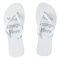 Design your own custom clothing on Zazzle. You can customize these flip flops to make them your own. Add your own images, drawings or designs for some seriously stylish clothing that's made for you! Simply click "Customize" to get started. Customised Birthday Gifts, Custom Flip Flops, Personalized Flip Flops, Personalised Gifts Diy, White Flip Flops, Kids Flip Flops, Flip Flops Style, Elephant Gifts, 60th Birthday