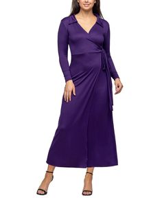 in stock Missy Dresses, Wrap Maxi Dress, Plus Size Pants, Plus Size Skirts, Plus Dresses, Maxi Wrap Dress, Maternity Tops, Plus Size Pregnancy, Purple Dress