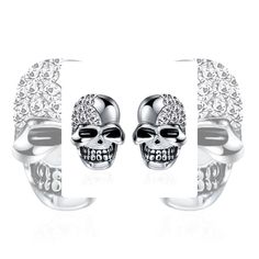 Unmissable! Check out this earrings skull only at $2.54. Punk Skull Earrings For Party, Silver Skull Earrings For Pierced Ears, Silver Skull Earrings With Skull Print, Silver Skull Earrings, Vintage Stud Earrings, Alloy Earrings, Earring Stud, Skull Earrings, Skull Ring