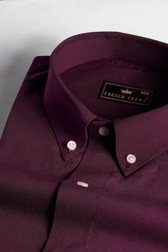 Elevate your wardrobe with the rich and timeless charm of the English Walnut Maroon Premium Cotton Shirt, designed with a classic button-down silhouette. The deep maroon hue exudes sophistication, making it a versatile choice for both formal occasions and casual outings. Experience comfort and style seamlessly fused in this premium cotton shirt, a must-have addition that effortlessly enhances your overall look. Fused collar and cuffs, collar stand and flat felled side seams provide structure and Suit Fit Guide, English Walnut, Mulberry Color, Warriors Wallpaper, Deep Maroon, Maroon Shirts, Formal Casual, Formal Shirts For Men, Maroon Color