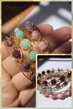 Each radiant gemstone,carefully selected for its unique [properties,harmonizes your chakras and promotes,harmonizes your chakras and promotes a sense of inner peace. #bracelet#wirewrap#wirejewelry#Diyjewelry#handmadejewelry#DIYbracelet#bohobracelet#wire work#crystal Hand Wrapped Bangle Wrap Bracelet As Gift, Natural Stone Bangle Wrap Bracelet As A Gift, Gold Wrap Bracelet With Natural Stones For Gift, Copper Wire Bangle Jewelry Gift, Handmade Metal Wrap Bracelet As Gift, Spiritual Metal Bangle With Wire Wrapped Detail, Spiritual Metal Wire Wrapped Bangle, Spiritual Wire Wrapped Metal Bangle, Spiritual Wire Wrapped Wrap Bracelet For Gift