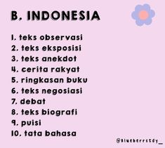 the words b indonesia are written in different languages