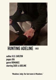 an advertisement for the upcoming release of hunting adeline