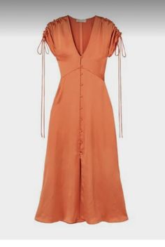 Dress Orange, Elegant Dresses For Women, Satin Midi Dress, Women Long Dresses, Look Chic, Look Fashion, Color Orange, Elegant Dresses, Dresses Online