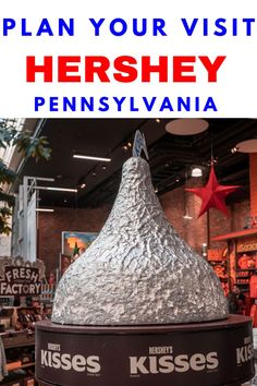 hershey ice cream cone with the words plan your visit hershey pennsylvania