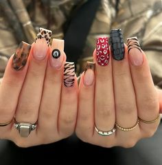 Homecoming Nail Designs, Camo Nail Designs, Maximalist Nails, Cutest Nails, Cowboy Nails, Texas Nails, Camo Nails, Western Nails, Long Acrylic Nail