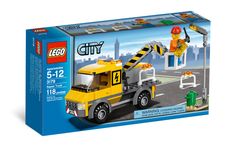 the lego city construction truck is in its box