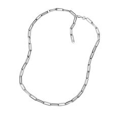 Jennifer Zeuner Jewelry Maura Necklace sterling silver Chic Silver Chain Necklace With Rectangular Links, Chic Silver Necklace With Rectangular Links, Minimalist Link Chain Necklace For Formal Occasions, Formal Minimalist Link Chain Necklace, Modern Oval Link Chain Necklace For Layering, Modern Link Chain Necklace For Layering, Silver Cable Chain Necklace For Everyday Luxury, Minimalist Cable Chain Necklace For Formal Occasions, Luxury Silver Cable Chain Necklace For Everyday