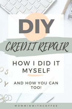 the words diy credit repair how i did it myself and how you can too