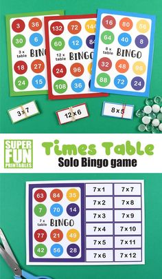 Times Table Bingo – Super Fun Printables Multiplication Games For Kids, Multiplication Bingo, Times Tables Games, Maths Ideas, Multiplication Games, Learning Printables, Multiplication Table, Math Multiplication, Times Tables