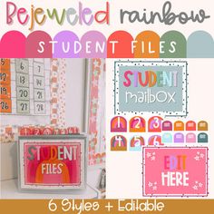 the student files are available for students to use on their desks and school calendars