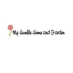 the logo for my huddle - home and garden, with a flower on it