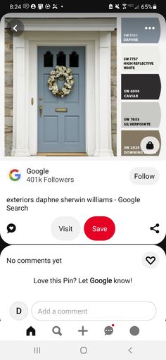 an image of the front door of a house that is being viewed on google's homepage