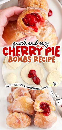 Cherry Pie Bombs Cherry Pie Filling Recipes, Mini Pie Recipes, Sweet Cherry Pie, Comfort Food Desserts, Canning Cherry Pie Filling, Cherry Filling, Dessert Bites, Cherry Desserts, Bite Size Desserts