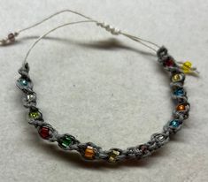 Gray or white cording with multi color beads. Please specify color of cord. If you would like a different color cord just let me know. Hemp Jewelry, Photo Bracelet, Ankle Bracelets, Different Colors, Multi Color, Jewelry Bracelets, Beaded Bracelets, Beads, Color