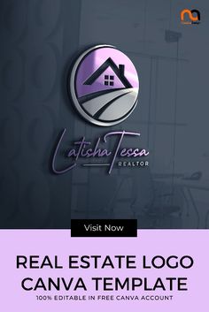 real estate logo canva template