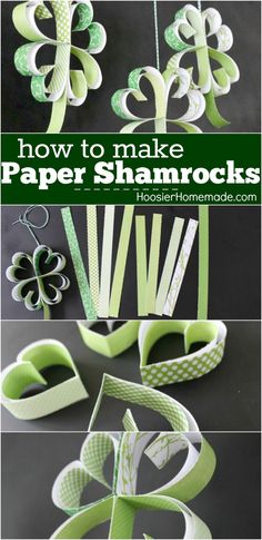 how to make paper shamrocks for st patrick's day