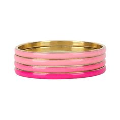 Pink Krishna Bracelets - Set of 4 | BuDhaGirl Adjective Meaning, Derby Fascinator, Turquoise Rose, The Bangles, Krishna Janmashtami, Bangle Bracelet Set, Enamel Bangle, Clover Earrings, Holiday Earring