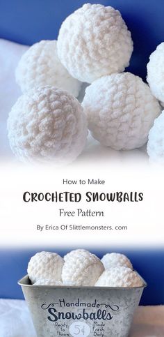 how to make crocheted snowballs with free pattern