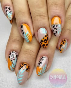 90s Inspired Nails, Jungle Nails, Cheetah Print Nails, Boho Nails, Nail Appointment, Eye Nail Art, Retro Nails, 2024 Nails, Nail Time