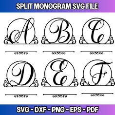 split monogram svg file with the letter b and d in different font styles