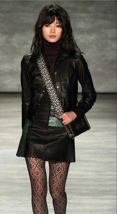 Spring Alternative Fashion Mini Skirt, Vivienne Westwood Runway 90s Punk, Grunge Knee-high Leather Platform Boots, Spring Grunge Mini Skirt, Leather Skirt Runway, Celebrity Skin, Current Styles, Leather Mini Skirts, Beautiful Fashion