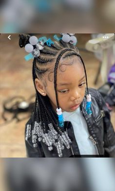 Children Weaving Hairstyles, Childrens Hairstyles Girls Easy, Bead Hairstyles For Kids, Hairstyles For 8 Year Girl Black, Hairstyles For 8 Year Girl, Half Up Half Down Braids Kids, Half Up Half Down Kids Braids, Hairstyle For Children, Cute Hairstyles For Black Kids