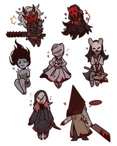 Zarina Kassir Dbd, Slasher Character Design, Dead By Daylight Matching Pfp, Singularity Dbd, Slasher Drawing, Ghostface Dbd Fanart, The Unknown Dbd, Dbd Pyramid Head, Dbd Drawings