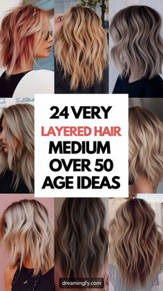 These 24 very layered medium haircuts are perfect for women over 50 looking for a fresh, vibrant look. Add dimension and style with these chic haircuts. Visit our site for more ideas! Short To Medium Haircuts With Layers, Med Length Haircuts, Layered Thick Hair, Layered Haircuts Shoulder Length, Layered Haircuts For Women, Layers Medium, Medium Length Layers, Womens Haircuts Medium, Medium Haircuts