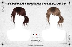 the side - by - side hairstyles for women are shown in three different styles