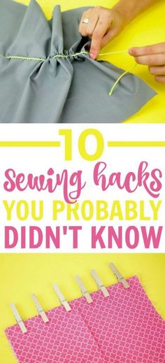 sewing hacks that are easy to sew and can be used for projects or crafts