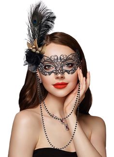 PRICES MAY VARY. Masquerade mask with feathers is made of durable filigree metal that is so soft that it bends to fit the curve of your face. Laser cut, no rust, no paint peeling, quite comfortable to wear. Mask for masquerade women that allow the mask to be adjusted to fit your head according to the circumference of your head. One size fits best. The new and unique design will make you stand out in the occasions you attend! Masquerade mask for women with feathers for women is our latest design Black Lace Mask, Mask For Masquerade, Mask With Feathers, Masquerade Mask Black, Ball Masks, Face Laser, Mardi Gras Masks, Paint Peeling, Masks Halloween