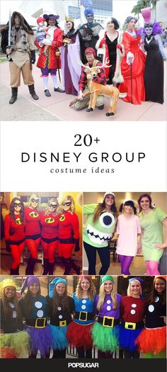 some people are dressed up as disney characters