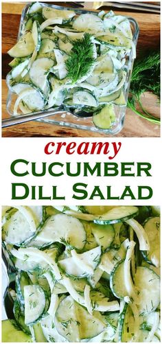 creamy cucumber dill salad is the perfect side dish for any holiday dinner