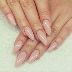 Nude / Beige Round Oval Tip Acrylic Nails Beauty Simple nails, Oval Fat Fingers, Almond Shape Nails, Super Nails, Her Nails, Almond Shape, Oval Nails, Simple Nail Designs, Nail It, Gel Nail Art