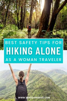 Are you a female looking to go hiking alone but unsure. Learn all the best hiking tips for women that decide to go it solo. Solo hiking can be an incredible experience but here are the top safety tips you want to know before you go hiking solo! | solo hiking | hiking alone tips | tips for hiking alone | female hikers | solo hikers | solo hiking tips | tips for hiking solo | hiking tips | hiking trail | hiking checklist | hiking essentials | hiking for women | best hiking gear | Hiking Checklist, Solo Hiking, Best Hiking Gear, Hiking Adventures, Hiking Essentials, Trail Hiking, Hiking Tips, Tips For Women, Go Hiking