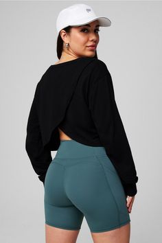 100% Cotton Cropped Boxy Long-Sleeve Fabletics black female Activewear >> Womens >> Tops >> Long-Sleeves >> Long-Sleeve Top 100% Cotton regular Everyday Female Activewear, Leggings Shorts, Boxy Tee, Top 100, Active Wear For Women, Best Seller, Long Tops, Long Sleeve Tops, Sleeve Top