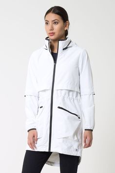 White Rain Jacket, Outfits Nyc, Caught In The Rain, Waterproof Rain Jacket, Rain Jacket Women, Waterproof Jacket, Girly Fashion, Rain Wear, In The Rain