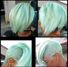 Hair Waves Short, Side Swoop, Tapered Hair, Mohawks, Turquoise Hair, Hot Hair Colors, Short Sassy Hair, Box Braid, Edgy Short Hair