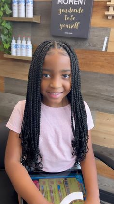 Fashionably Ebb 💙🧜🏽‍♀️’s Instagram post: “Its the kiddos for me today 🥰 Medium Kiddie Knotless (please book according to age group) www.fashionablyebb.com #jaxbraids #jaxbraider…” Frankie Hairstyle, Kids Knotless Braids With Curls, Back To School Braids Black Kids, African American Girls Hairstyles Kids, Box Braids For Kids Black, Braids For Girls Hair Black, Kids Knotless Box Braids With Curly Ends, Kids Medium Knotless Braids, Knotless Box Braids Kids