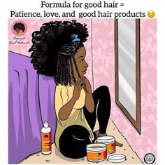 all my natural's can relate! it's definitely work, but it's a labor of love! love your hair; and it'll love you back. #naturalhair #curlyhair #naturalhaircare #haircare Cabello Afro Natural, Afro Hair Care, Natural Hair Art, Pelo Afro, Black Artwork, Black Love Art, Natural Hair Journey, Afro Art, Hair Routines