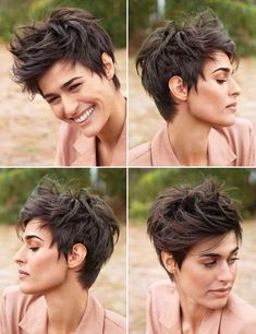 New Trend Hairstyles, Trend Hairstyles, Short Curly Haircuts, Pixie Hair, Pigtail Hairstyles, Edgy Short Hair, Very Short Hair, Short Hair Haircuts