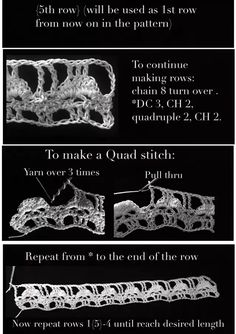 the instructions for crochet