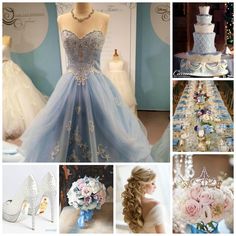 a collage of wedding dresses and bridal gowns for sale on ebay