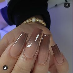 Brown Ombre Acrylic Nails, Acrylic Nails Ombre, Posh Nails, Ombre Acrylic, Acrylic Nails Nude, Brown Acrylic Nails, Unghie Sfumate, Nails Beautiful, Nails Ombre