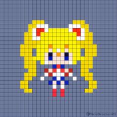 a pixellated image of a cartoon character