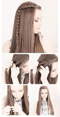 Not going on any first dates but the hair styles are cute. Top 10 Romantic Hair Tutorials for First Date Very Easy Hairstyles, Braids Step By Step, Side Braids, 5 Minute Hairstyles, Side Braid Hairstyles, Braided Hair Tutorial, Easy Hairdos, Hair Tutorials Easy, Prom Ideas