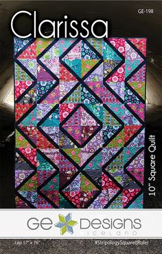 a colorful quilt is featured on the cover of a magazine, called clarisa